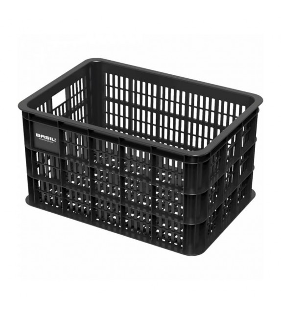 Cesta Basil Crate 50 Litros Plastico Negro (45.5x31x26 Cm)
