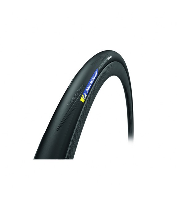Cubierta Michelin Power Road Tubeless Ready Plegable Competition Line Negro