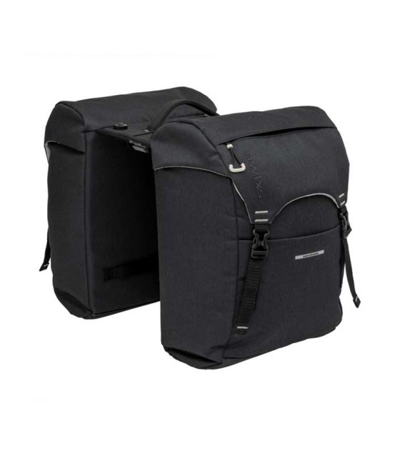 Alforjas New Looxs Sports Mik 32l Impermeable Poliester Negro Con Reflectantes (39x29x16 Cm)